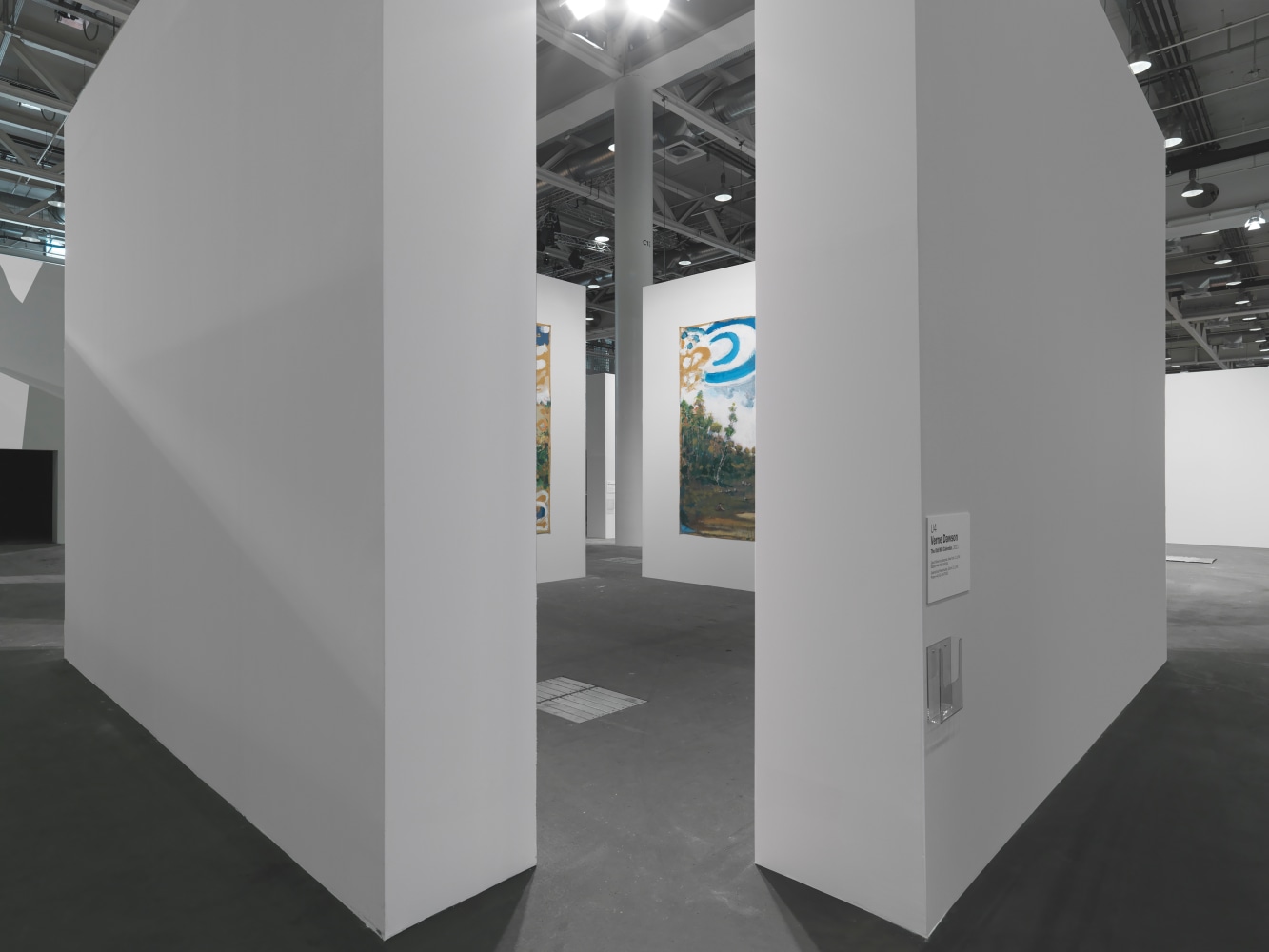 Installation view of paintings by Verne Dawson