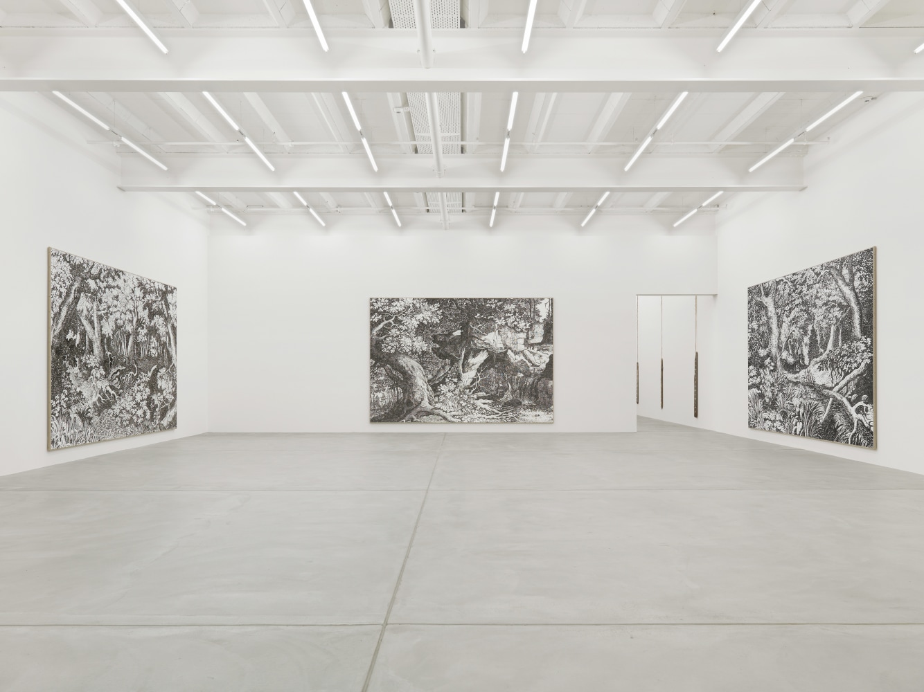 Installation view of Ugo Rondinone sculpture and installation exhibition