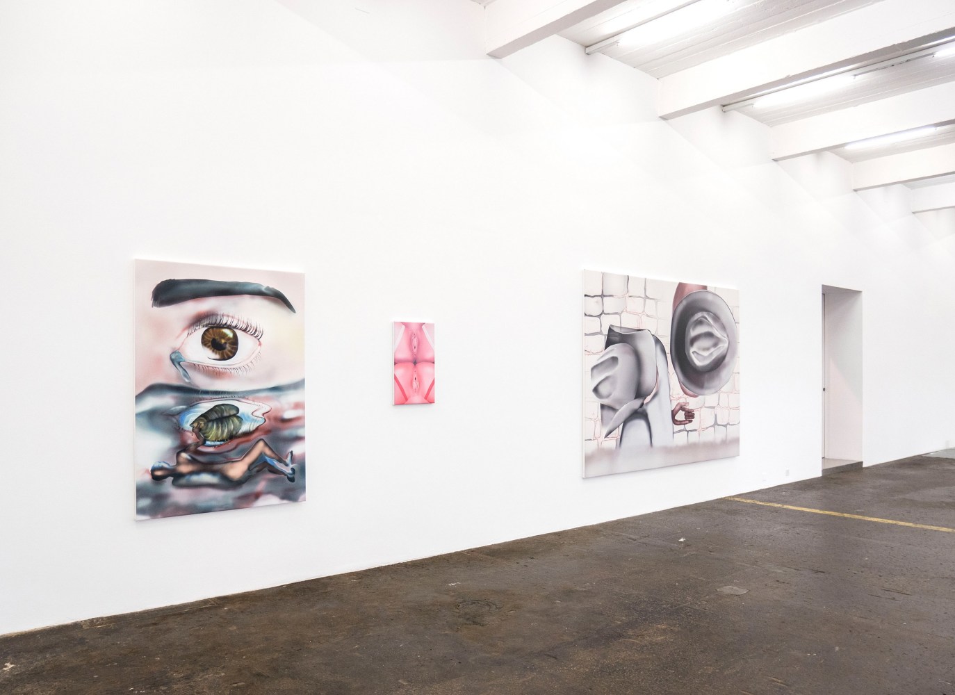 Installation view of Louisa Gagliardi paintings