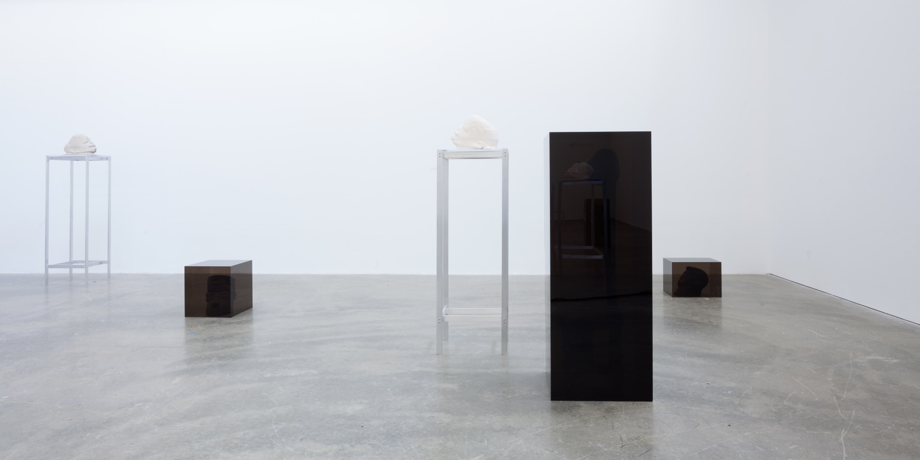 Installation view of sculptures by Matthew Angelo Harrison