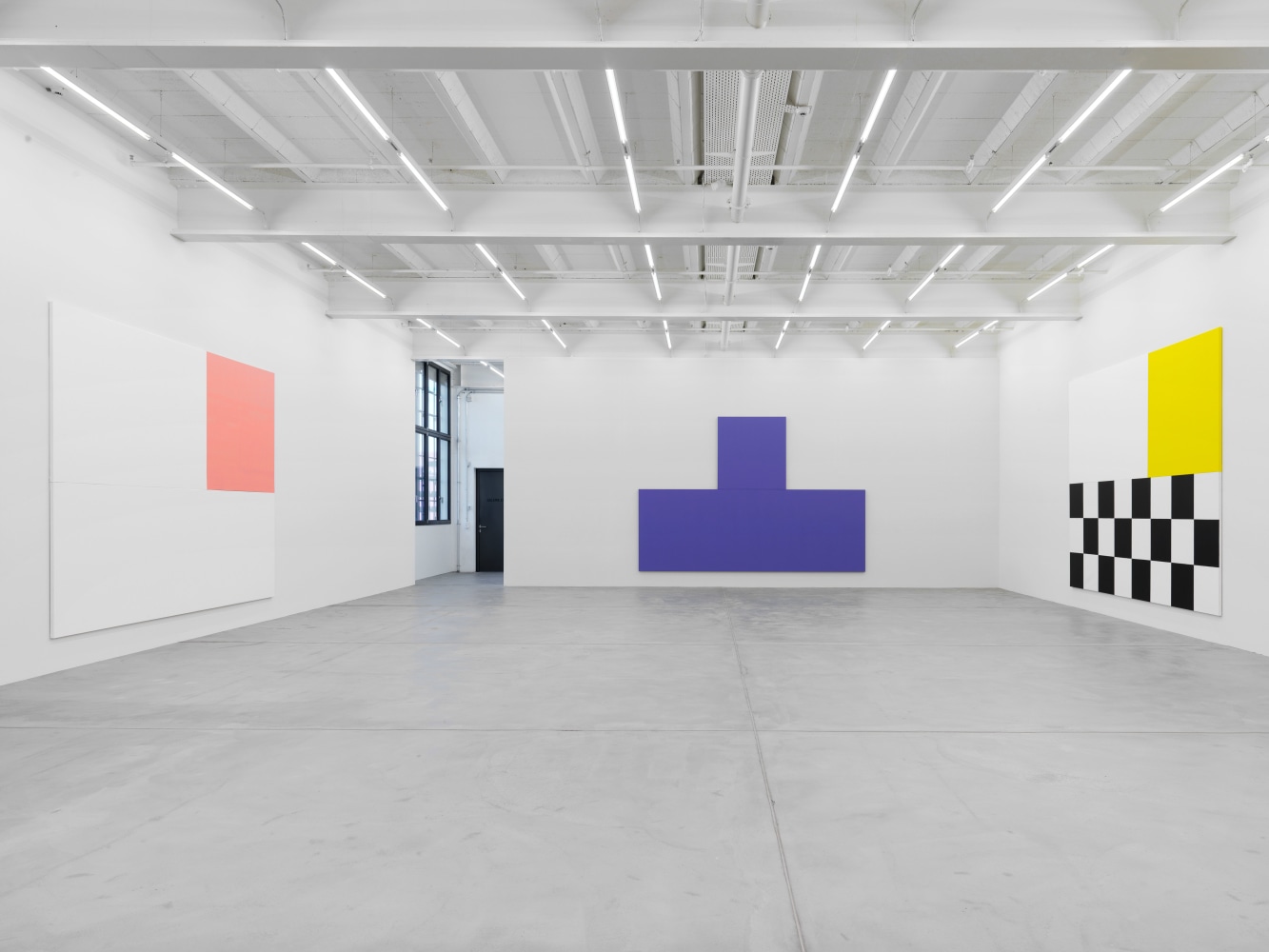 Installation view of Joe Bradley painting exhibition
