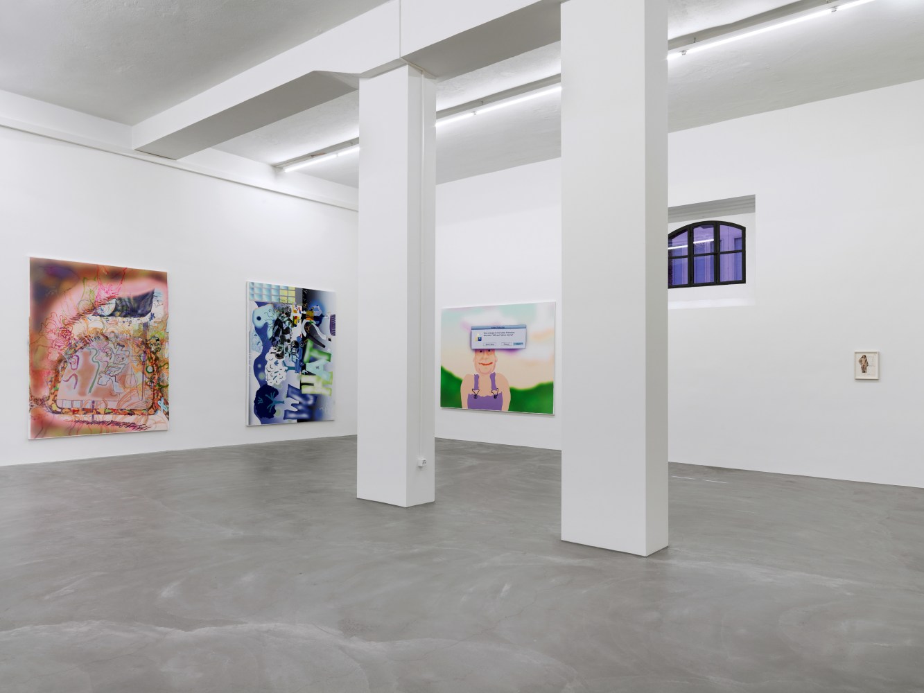 Installation view of Michael Williams paintings exhibition