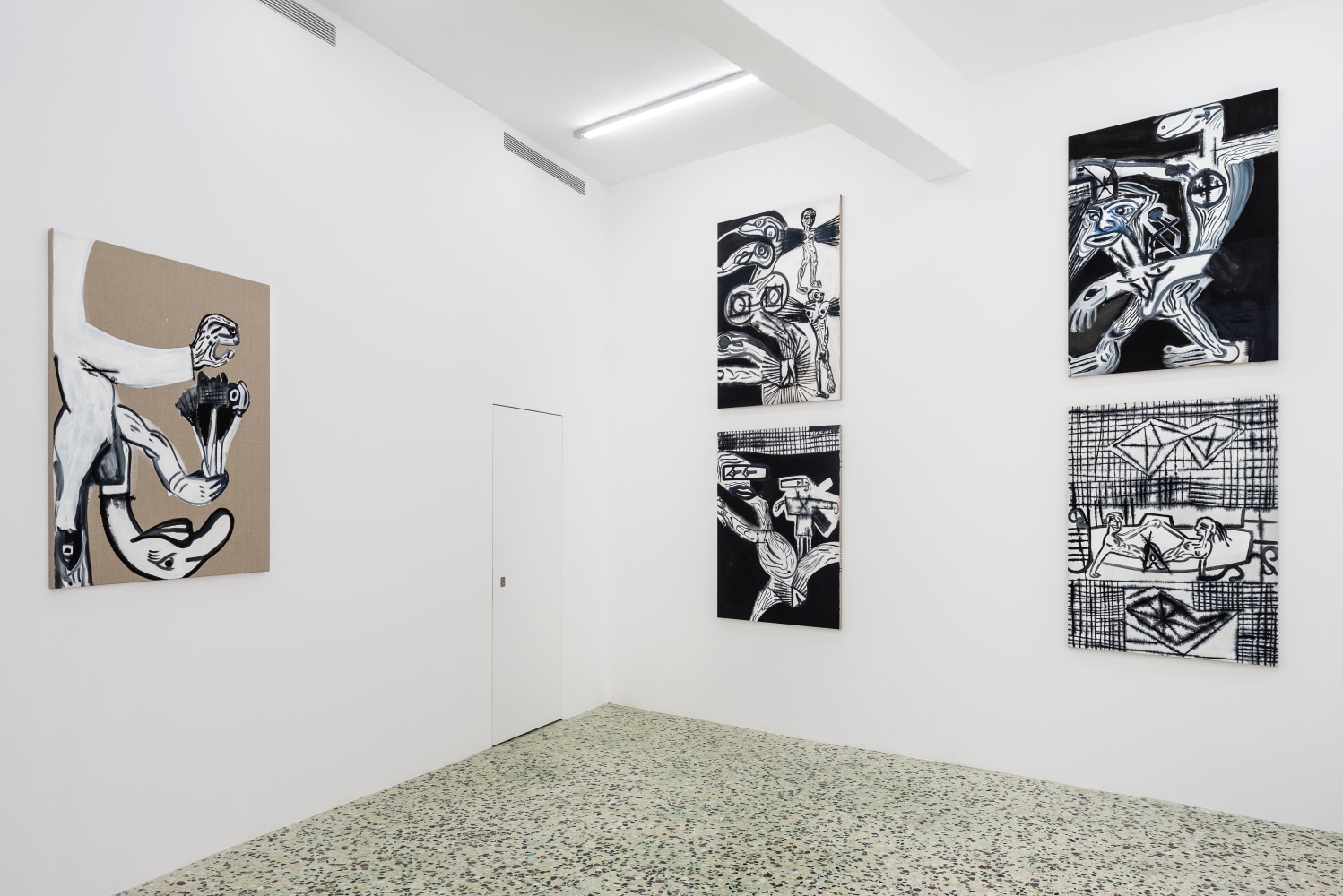 Installation view of Tobias Pils paintings exhibition