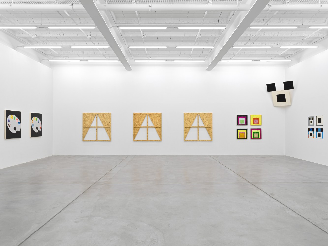 Installation view of works by various artists
