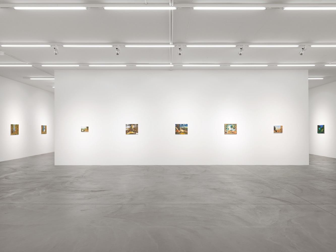Installation view of Karen Kilimnik paintings exhibition