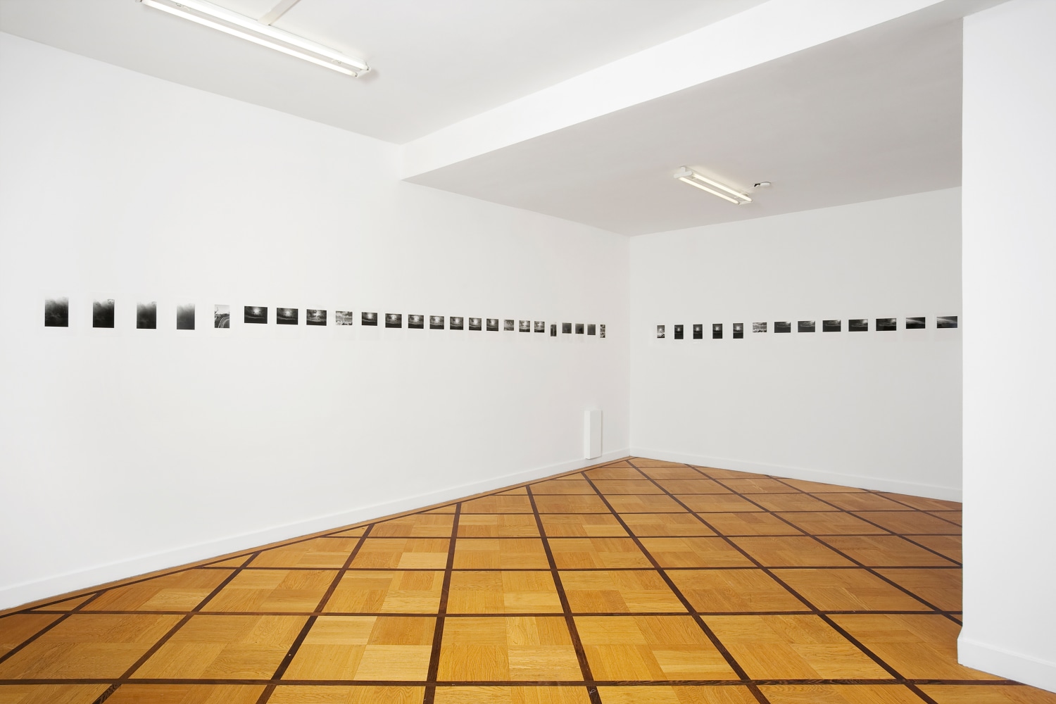 Installation view of wall works by Trisha Donnelly