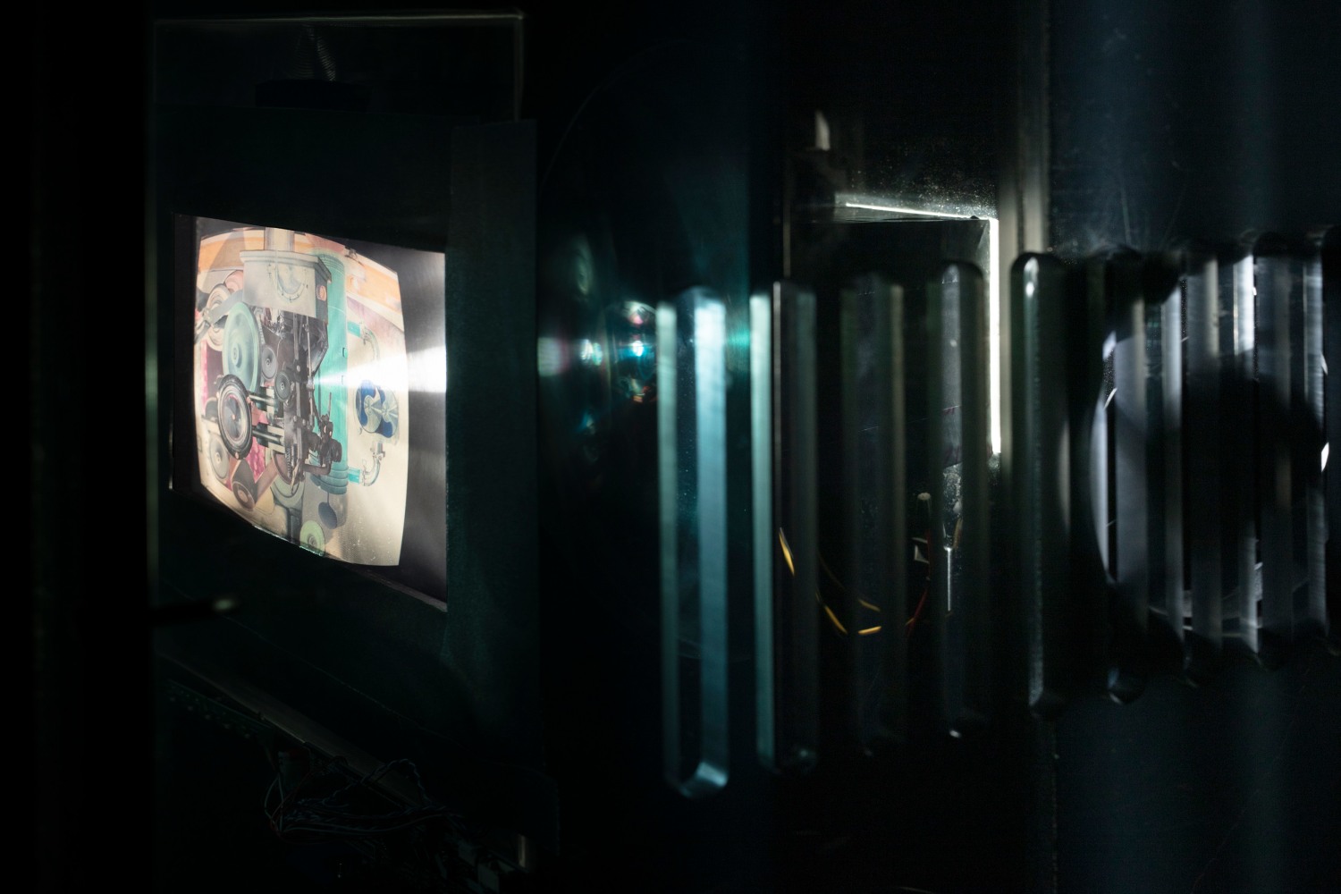 Installation view of video work by Alex Hubbard