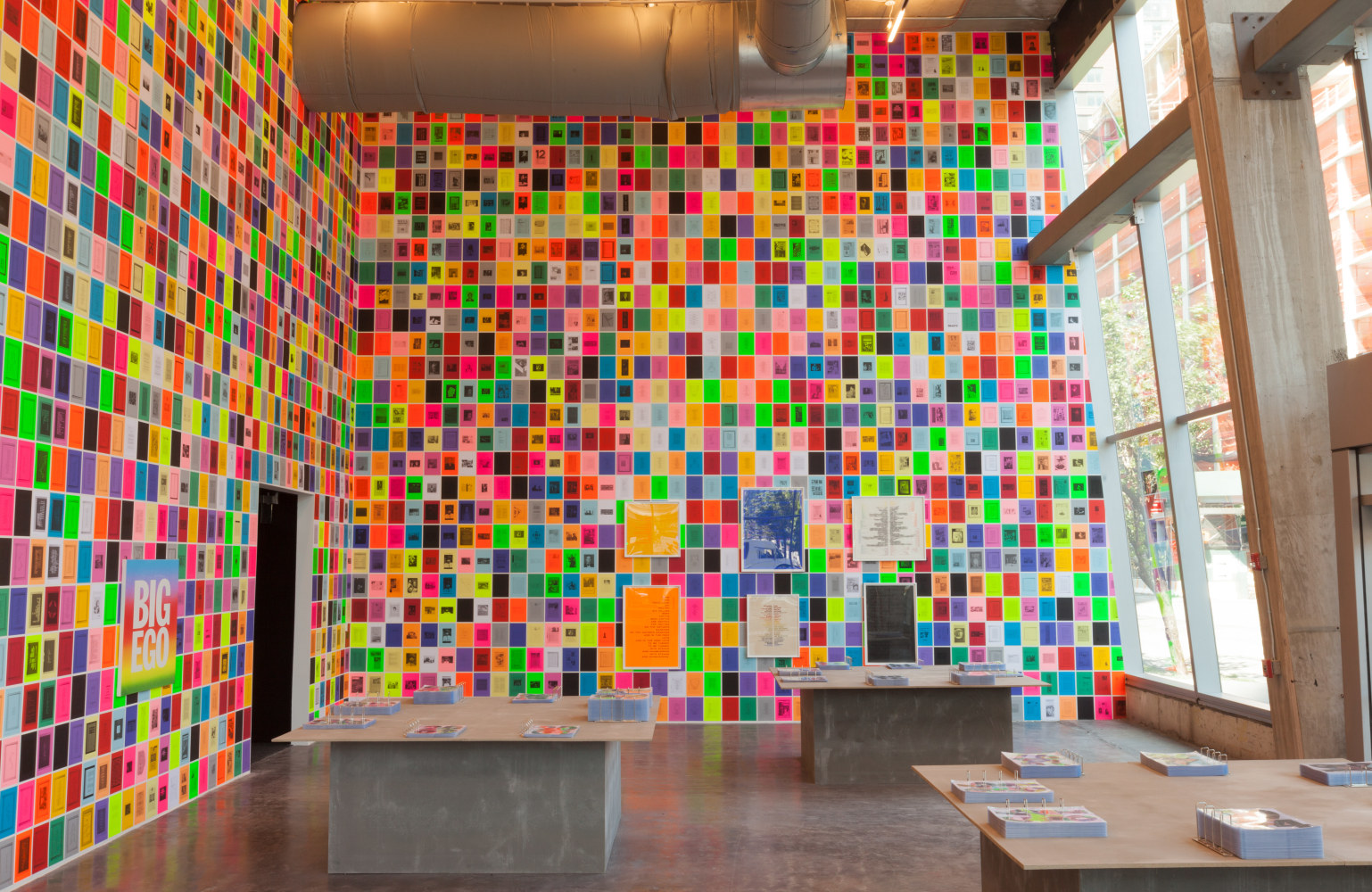 Installation view of works by John Giorno