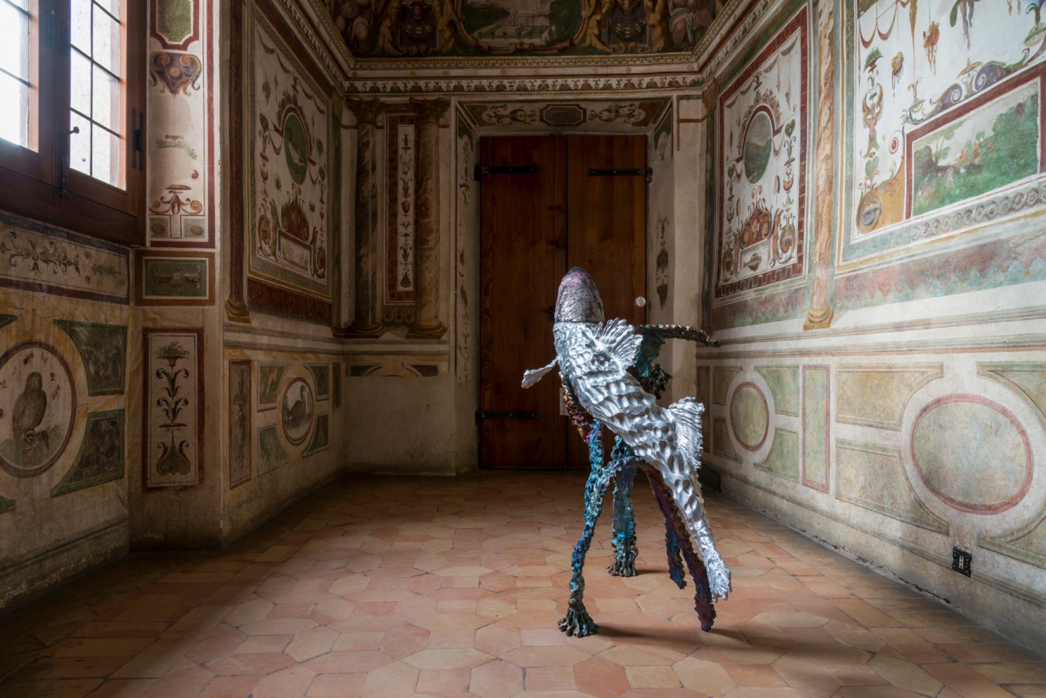 Installation view of sculpture by Jean-Marie Appriou