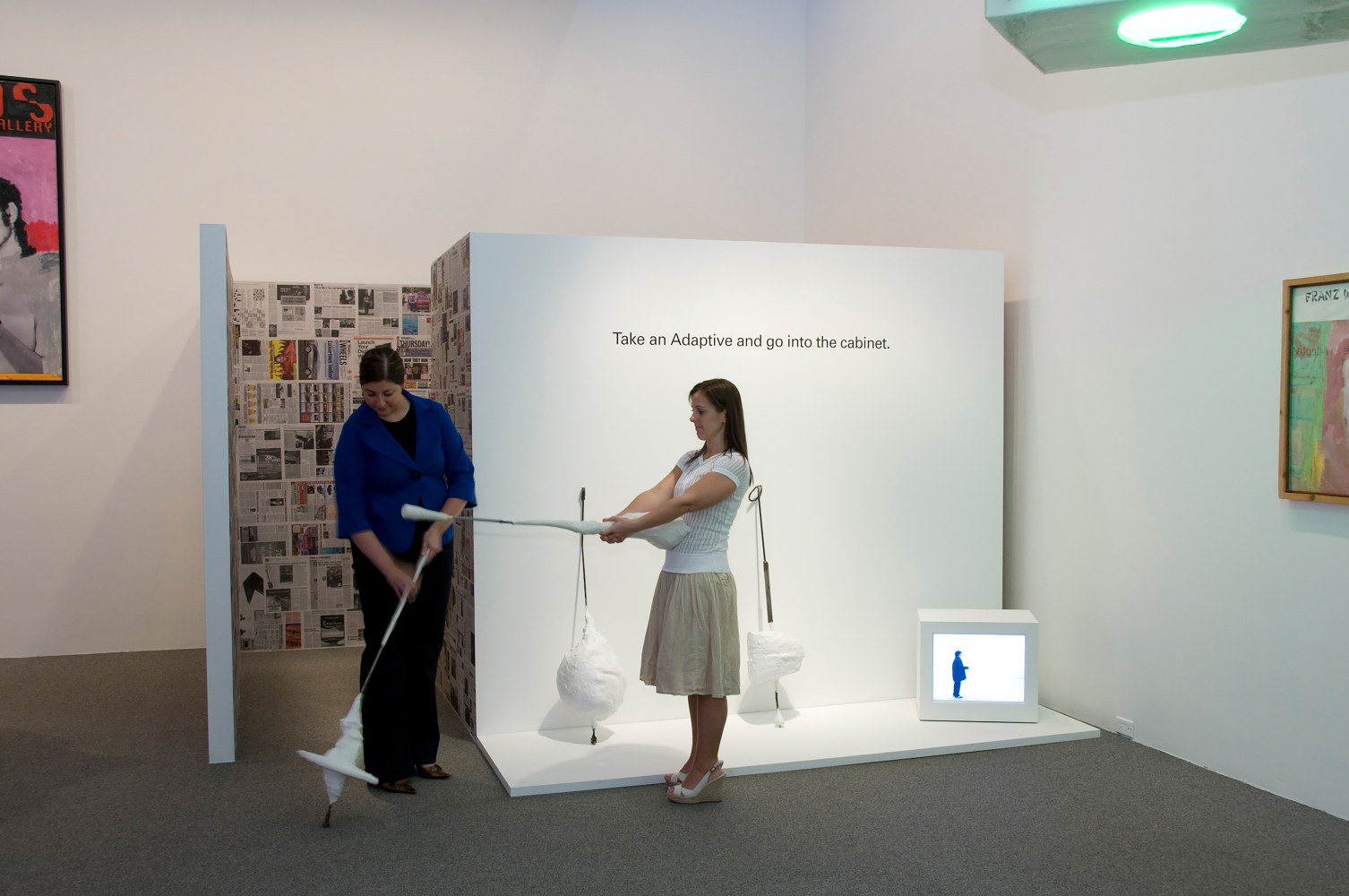 Installation view of works by Franz West