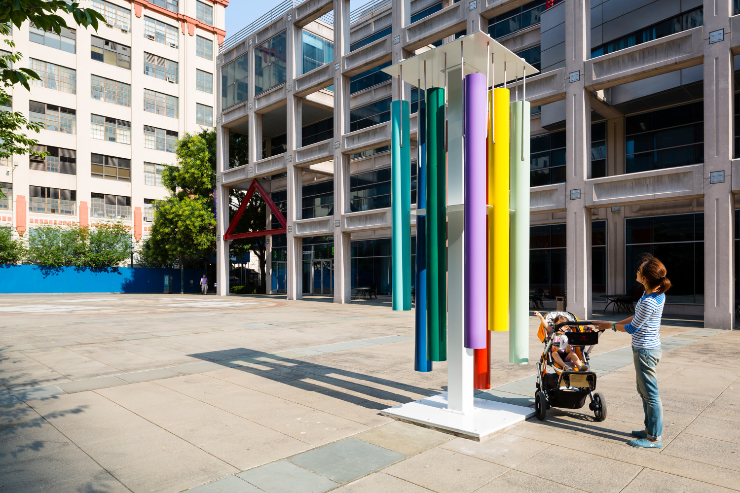 Installation view of sculpture by Sam Falls