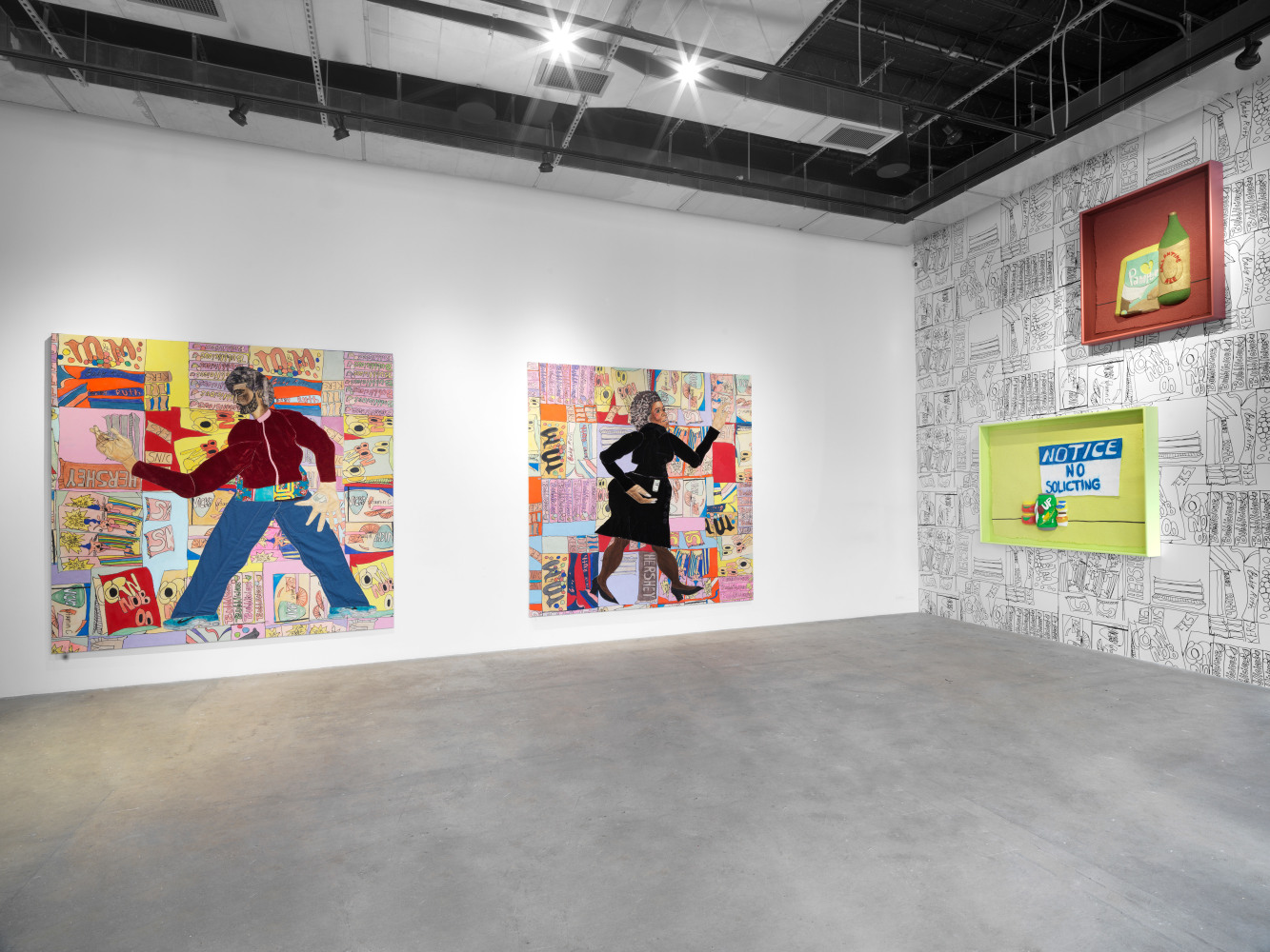 Installation view, Tschabalala Self, Bodega Run, Swiss Institute, New York, 2024