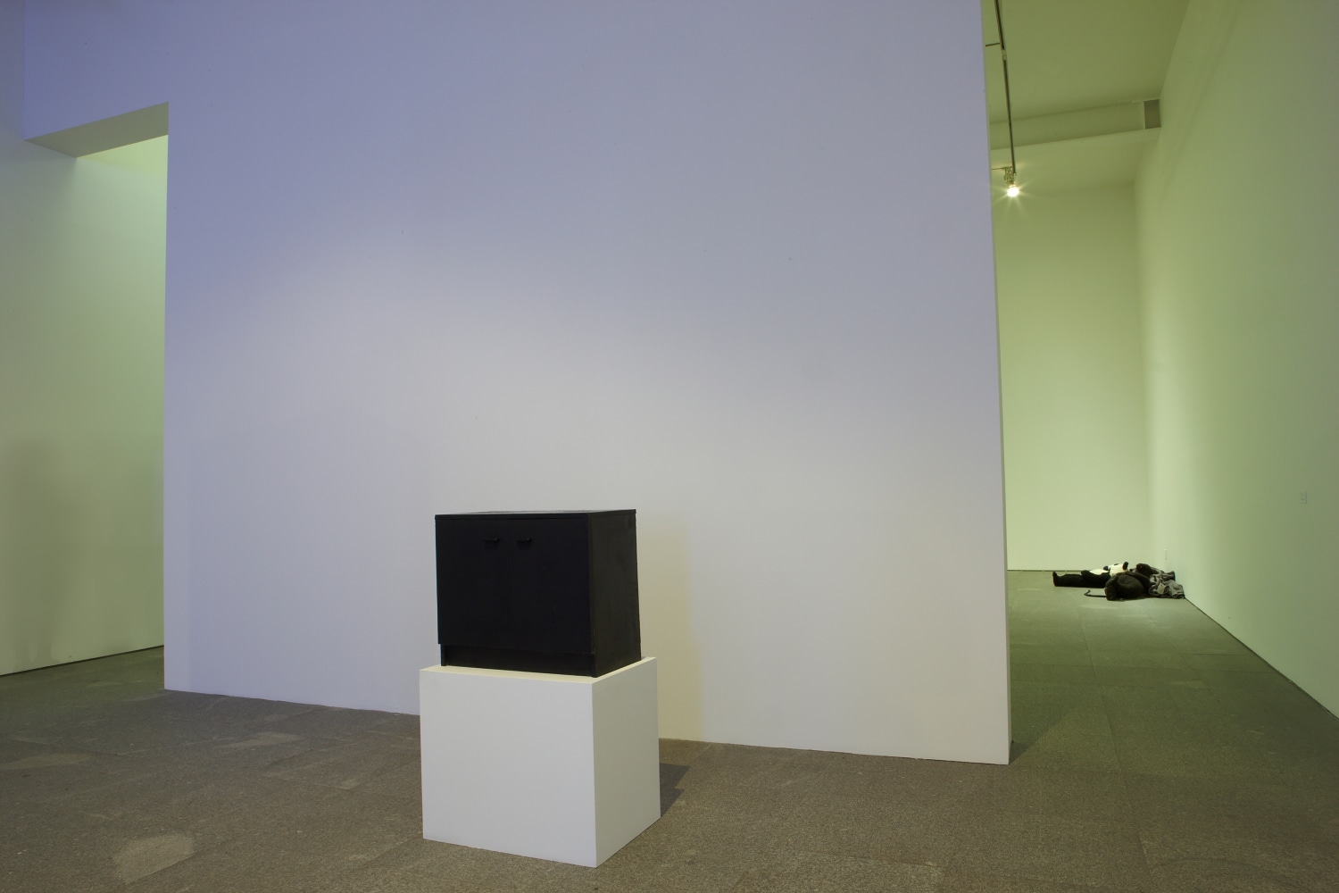Installation view of sculpture by Peter Fischli and David Weiss