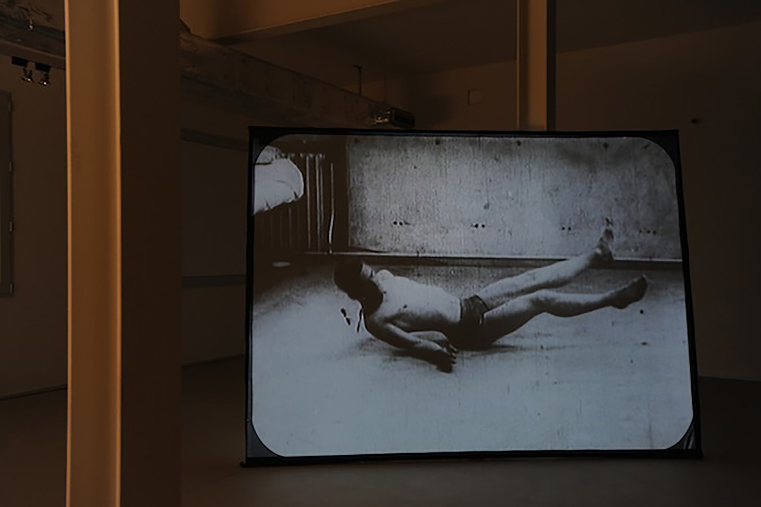 Installation view of photograph by Douglas Gordon