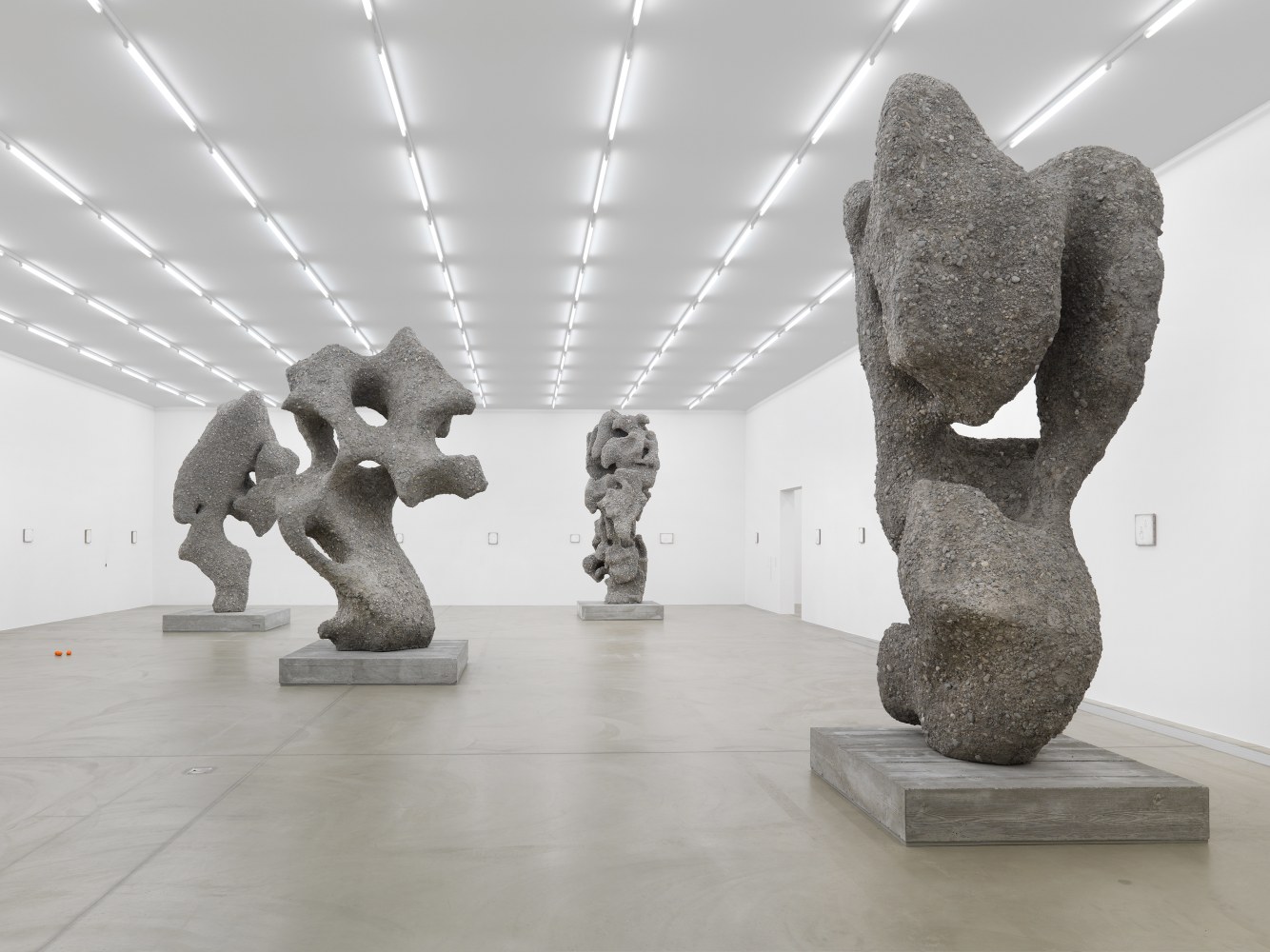 Installation view of sculptures by Ugo Rondinone