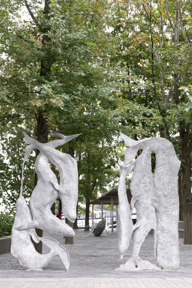 Installation view, Jean-Marie Appriou, Whale Song, Central Wharf, Boston, 2024