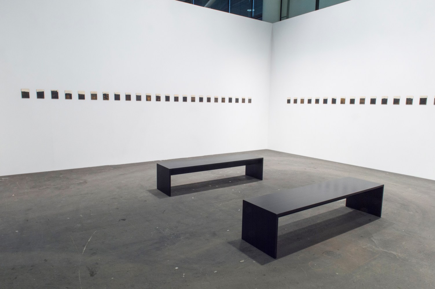 Installation view of paintings by Tim Rollins and K.O.S.