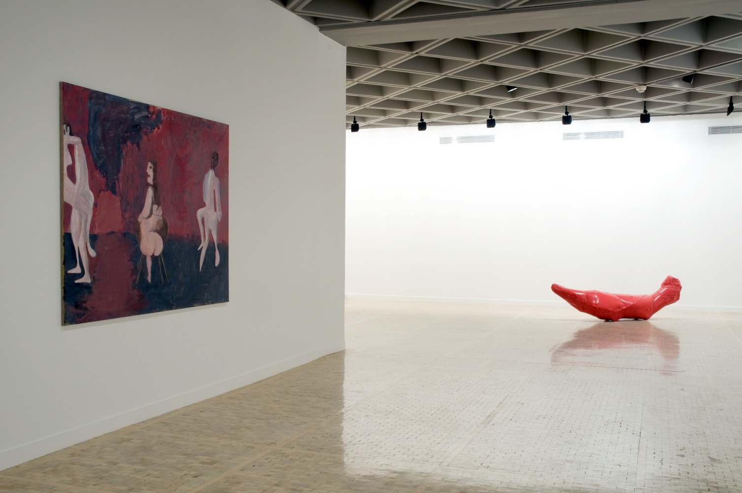 Installation view of works by Franz West