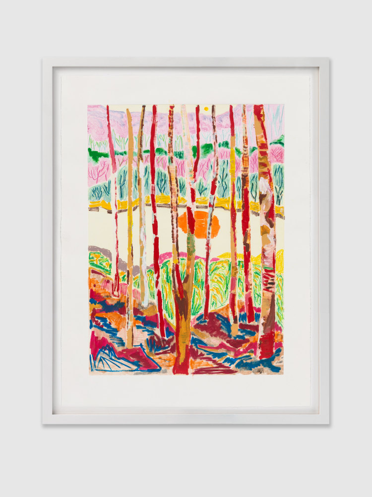 OUTSIDER 2 2019 Printed ink and mixed media on paper Image 98 x 73.5 cm / 38 1/2 x 29 in Frame 107 x 82.5 x 4 cm / 42 1/8 x 32 1/2 x 1 5/8 in