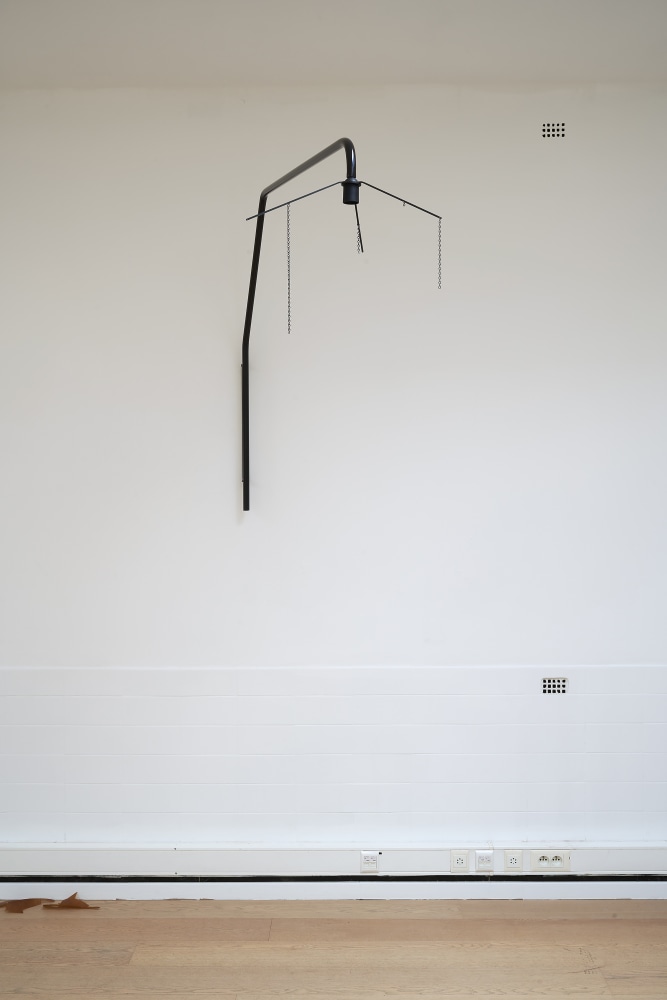 Installation view of sculptures by Martin Boyce