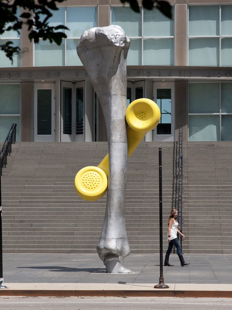Installation view of sculptures by Mark Handforth
