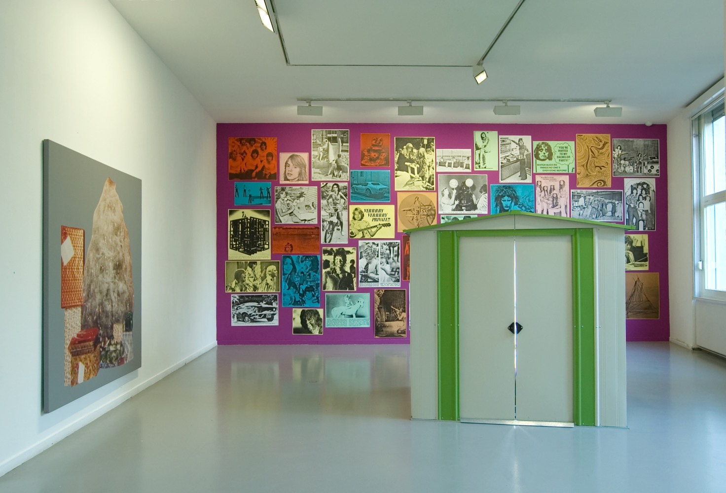 Installation view of works by Steven Shearer