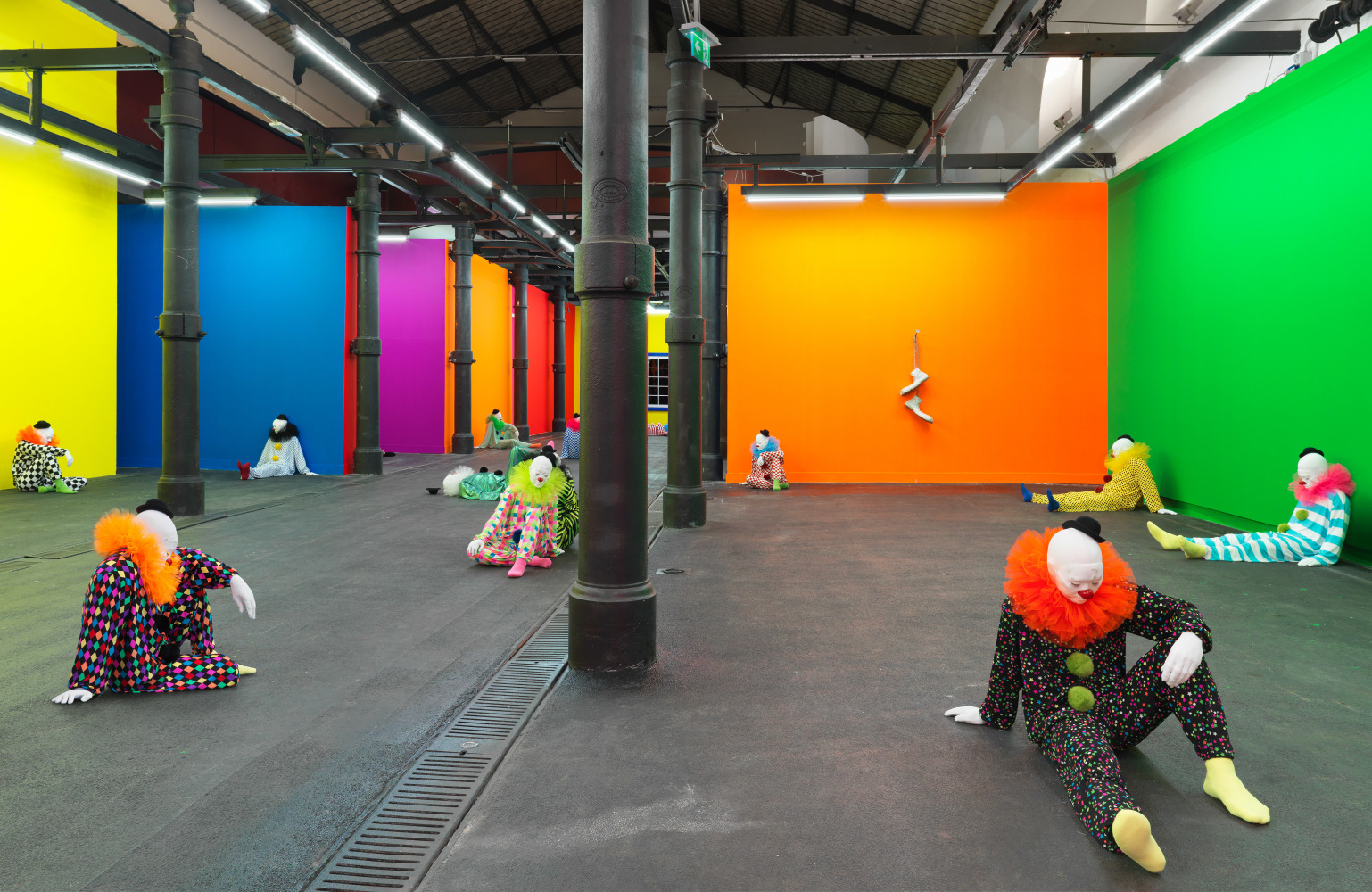 Installation view of sculptures by Ugo Rondinone