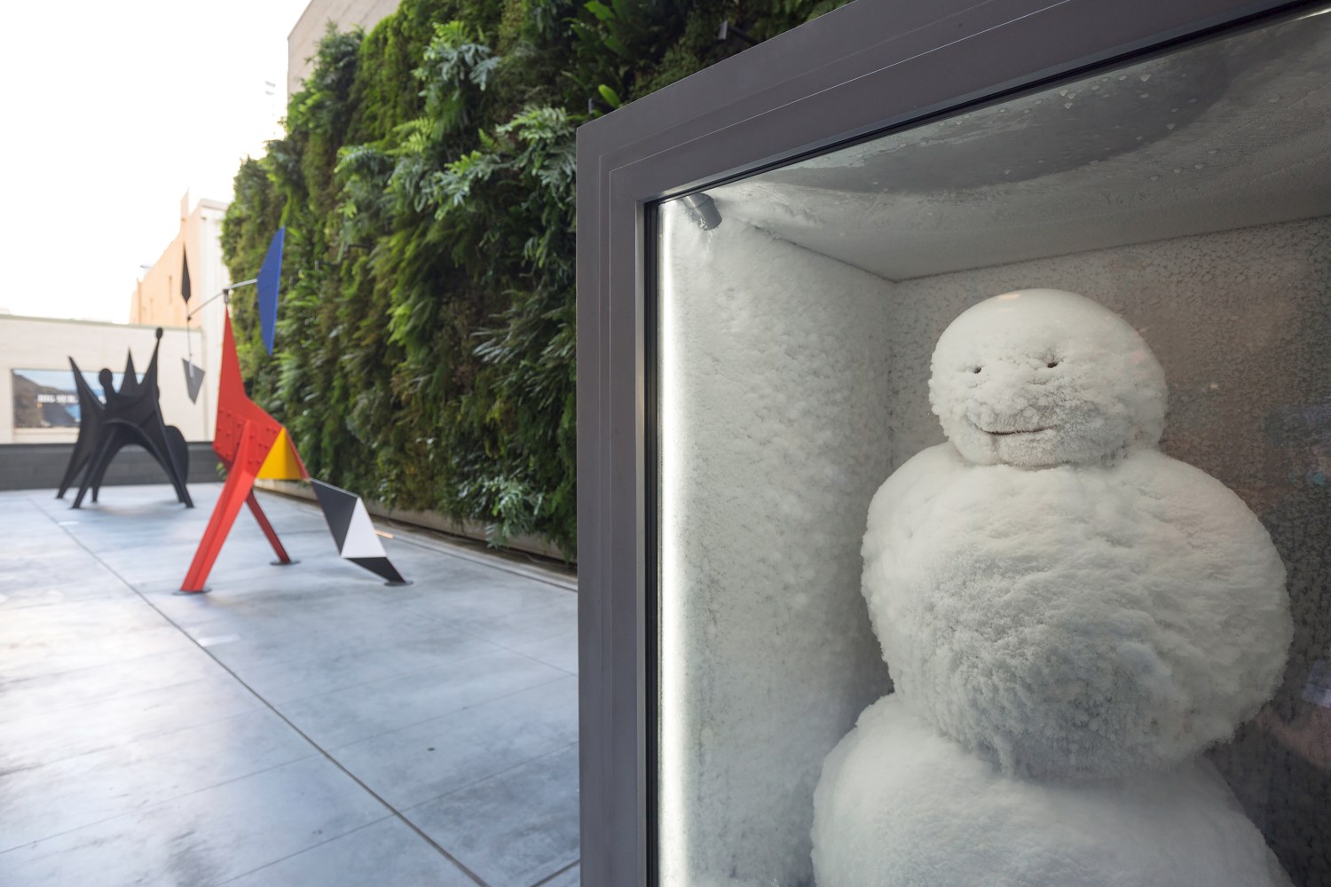 Installation view of sculpture by Peter Fischli and David Weiss