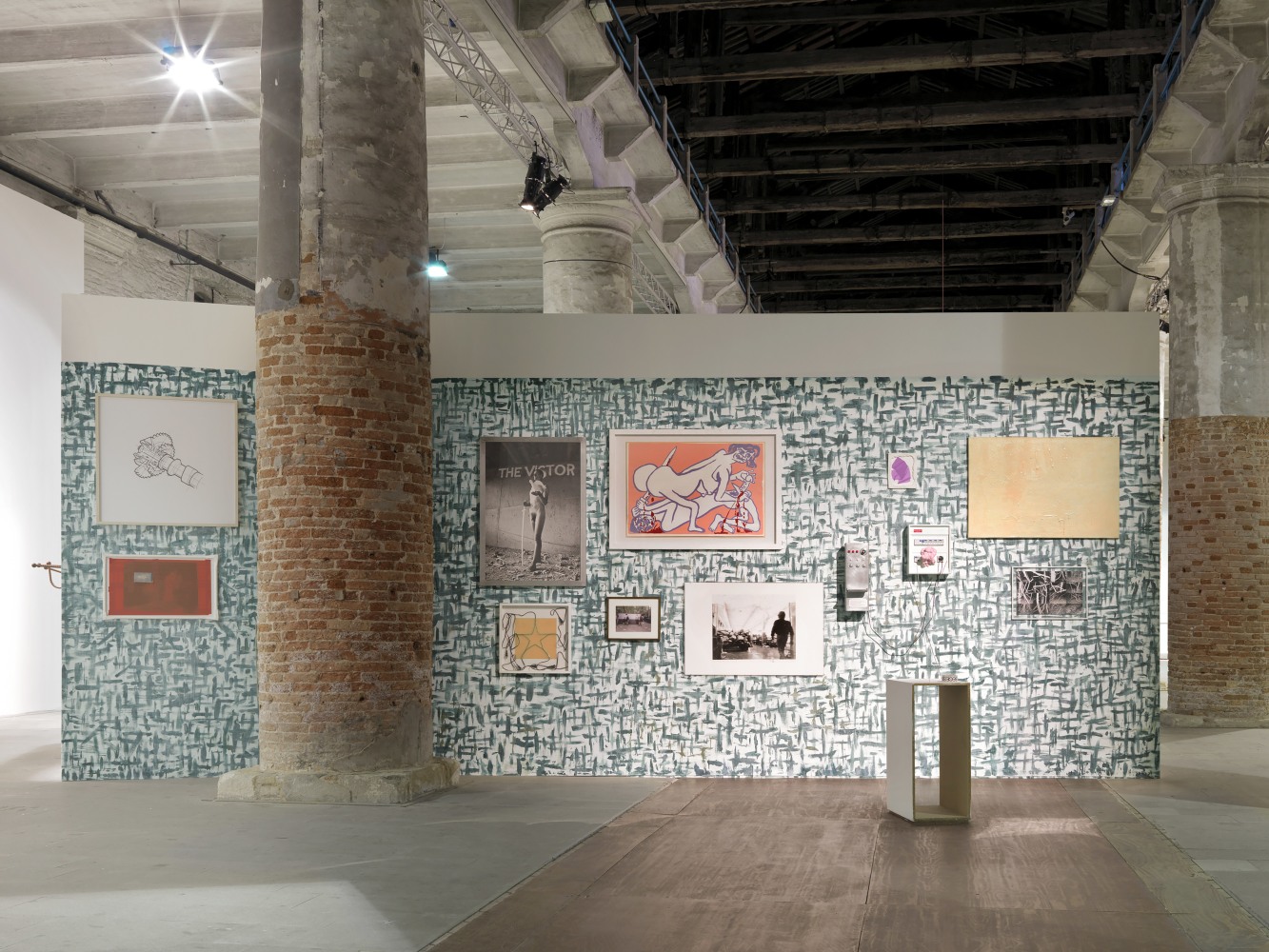 Installation view of works by Franz West