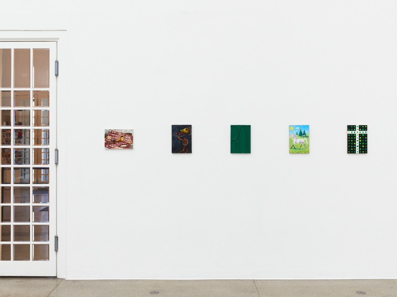 installation view of works by Jean-Frédéric Schnyder