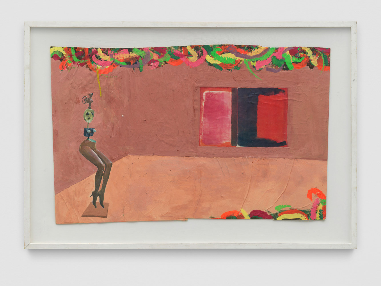 In elysischen Gefilden

1983

Collage, gouache on cardboard

Sheet 44 x 67 cm / 17 3/8 x 26 3/8 in

Frame 56 x 82 x 3 cm / 22 x 32 1/4 x 1 1/8 in

&amp;copy; Archiv Franz West &amp;copy; Estate Franz West