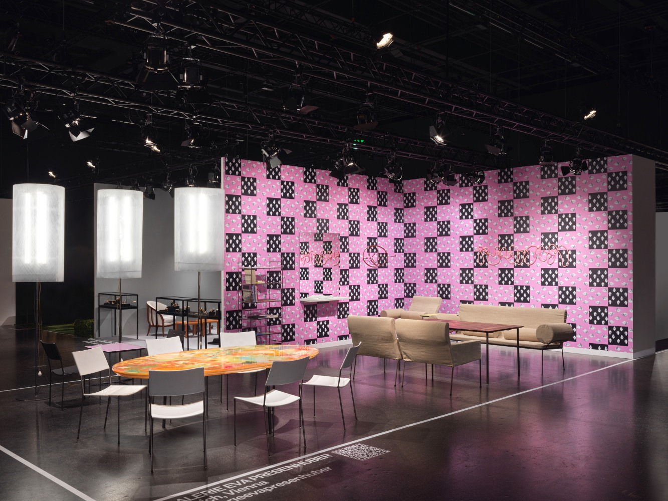 Installation view, Franz West, Furniture Works, Galerie Eva Presenhuber, Design Miami, Basel, 2024