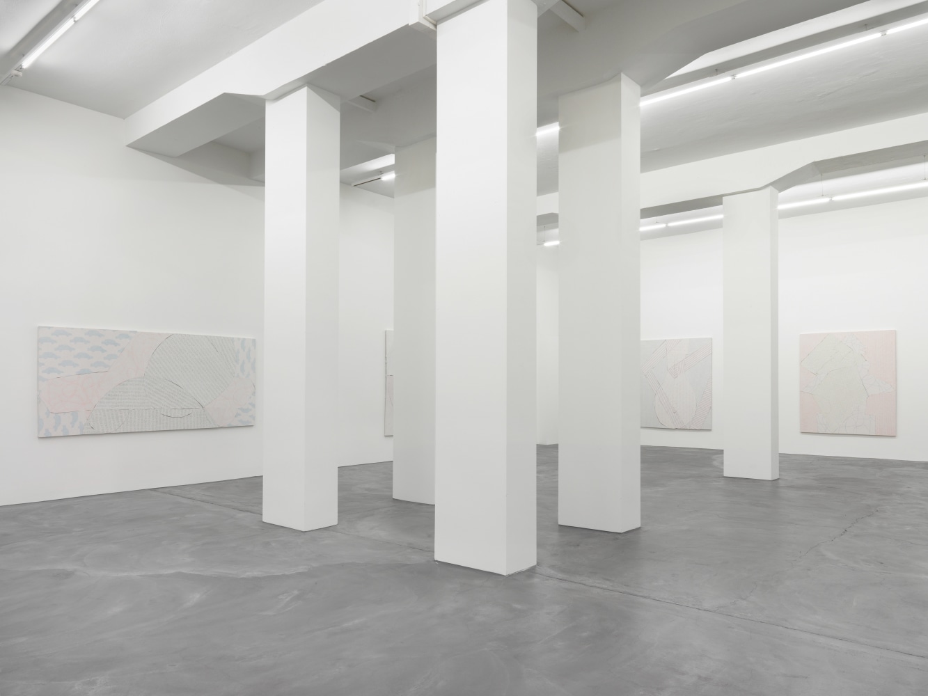 Installation view of Wyatt Kahn wall reliefs