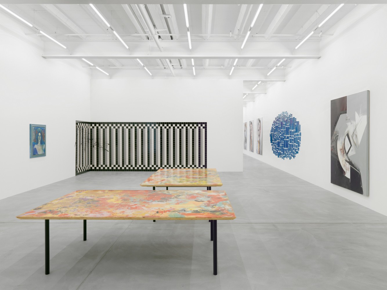 Installation view of paintings group exhibition