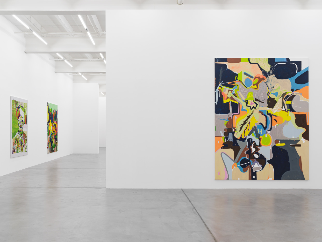 Installation view of Michael Williams paintings exhibition