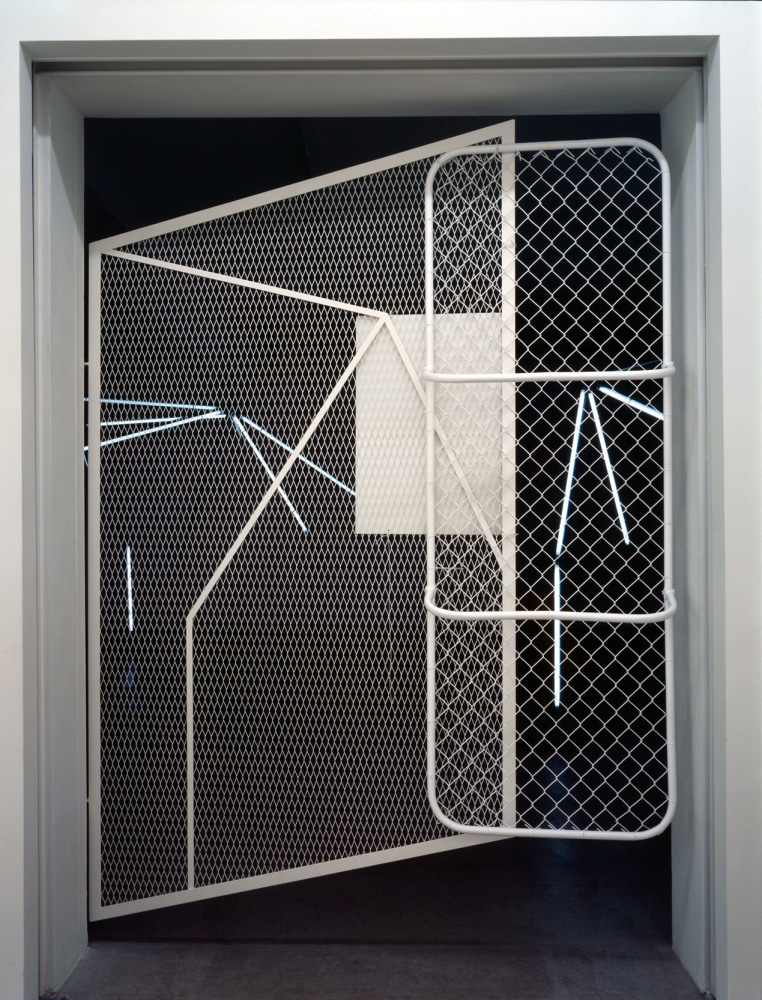 Installation view of Martin Boyce sculpture exhibition