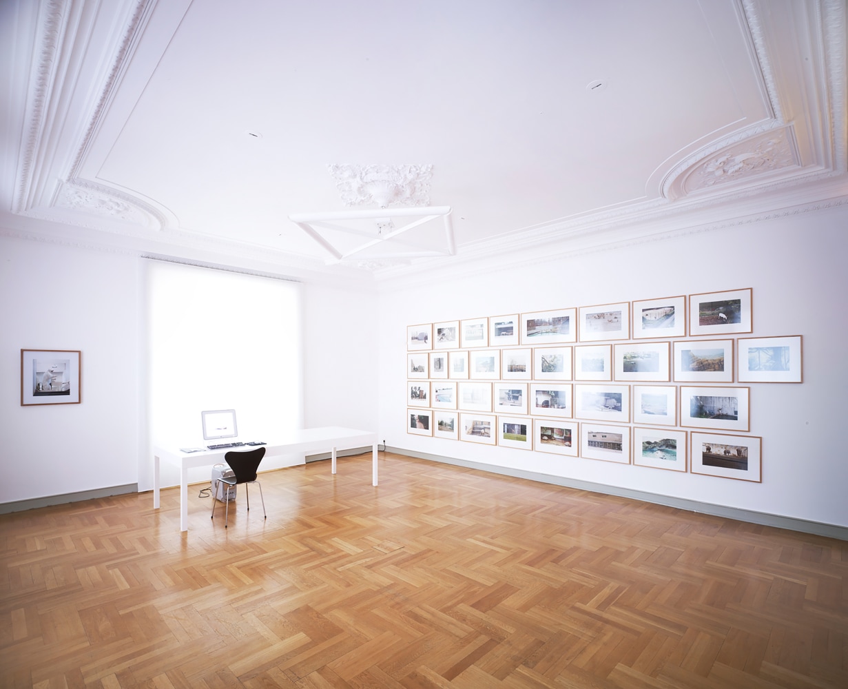 Installation view of photographs by Candida Höfer