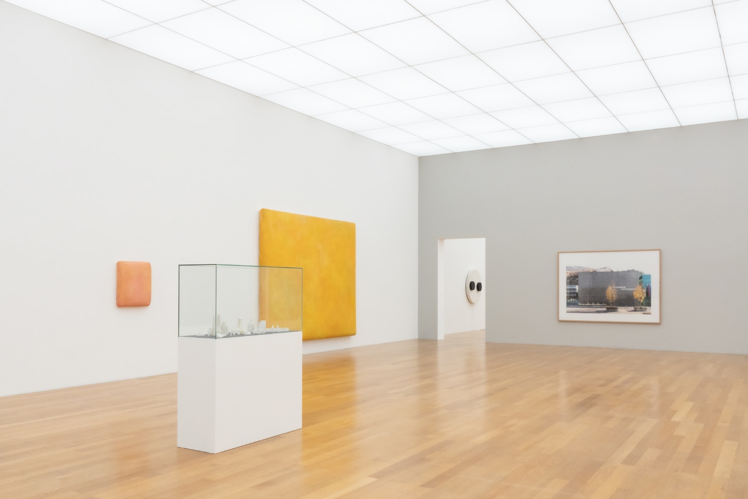 installation view of photographs by Candida Höfer