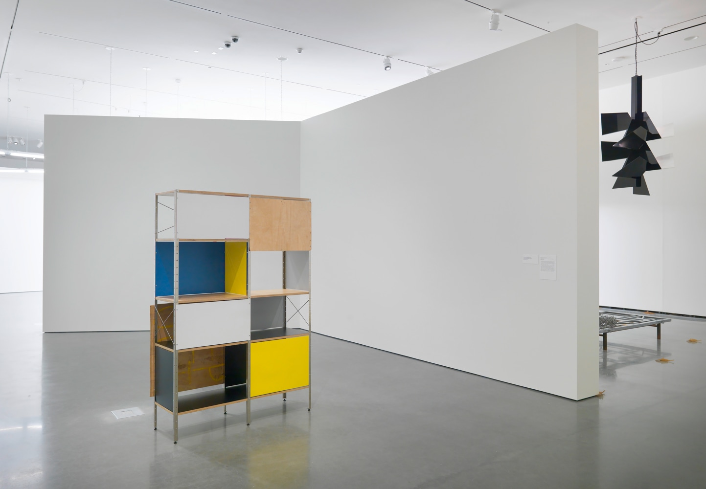 Installation view of sculptures by Martin Boyce