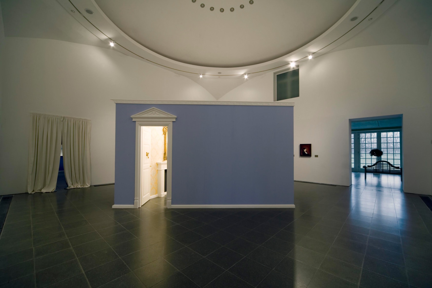 Installation view of paintings by Karen Kilimnik