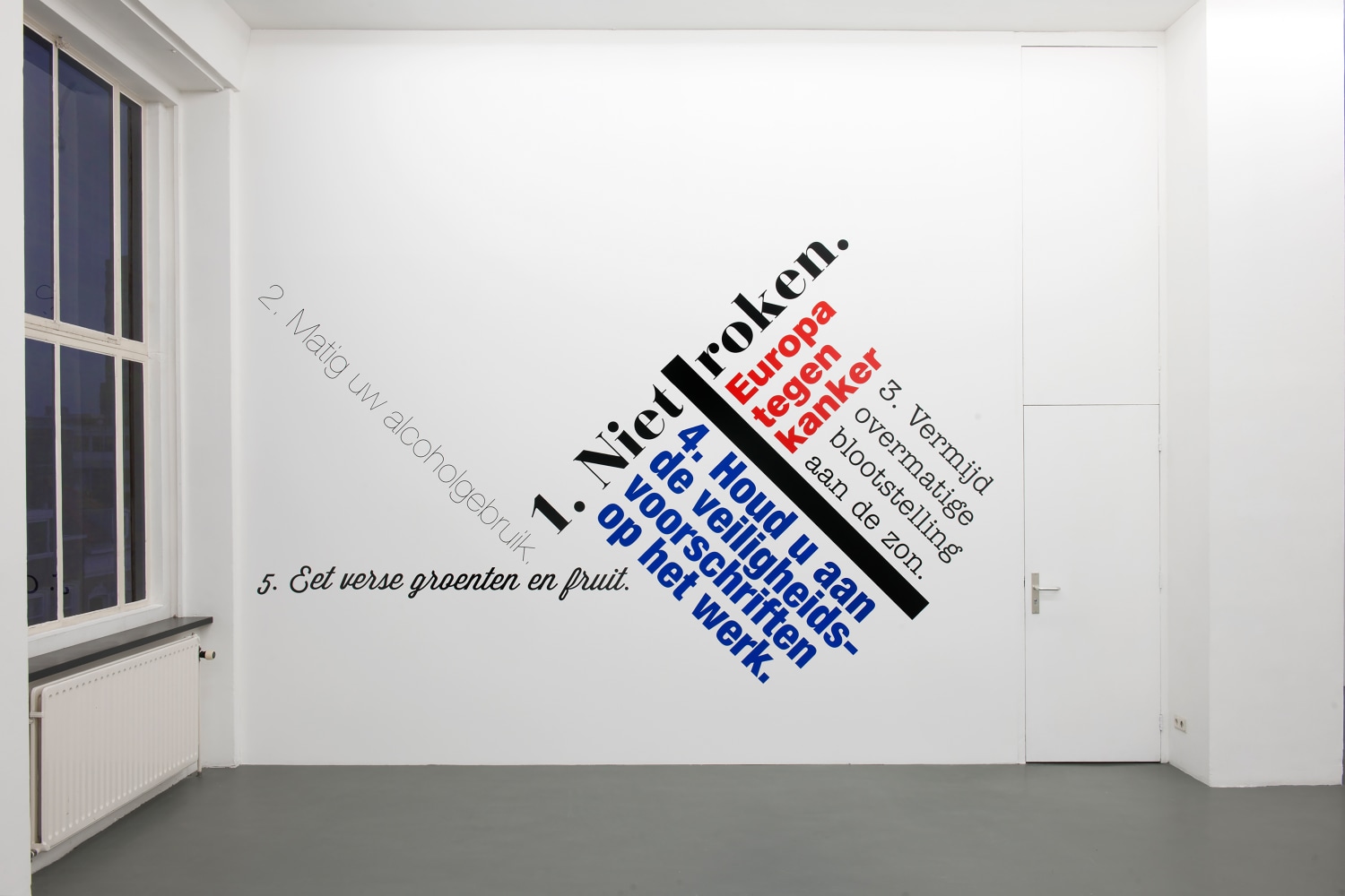 Installation view of sculptures by Angela Bulloch