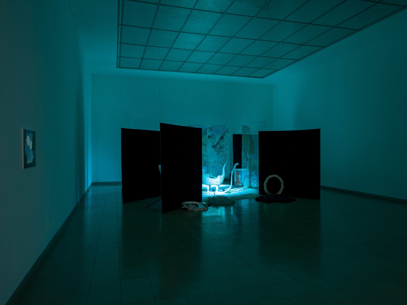 Installation view, Karen Kilimnik, Swan Lake, Kunsthaus Glarus, Glarus, 2023