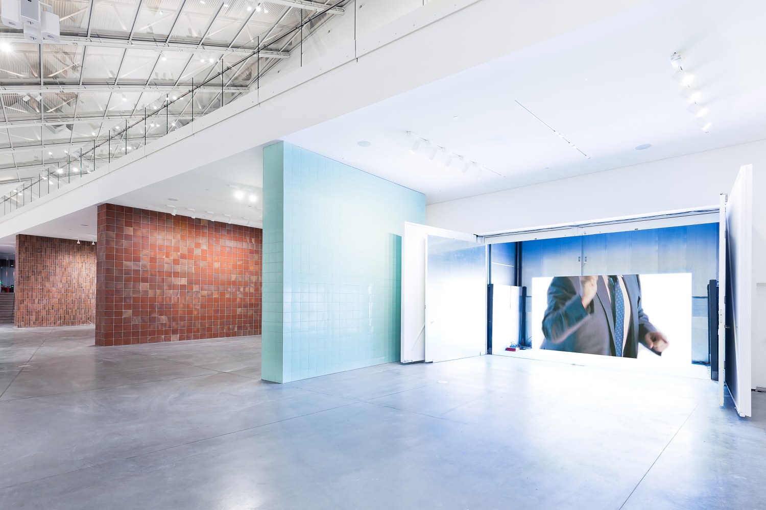 Installation view of sculptures by Matias Faldbakken