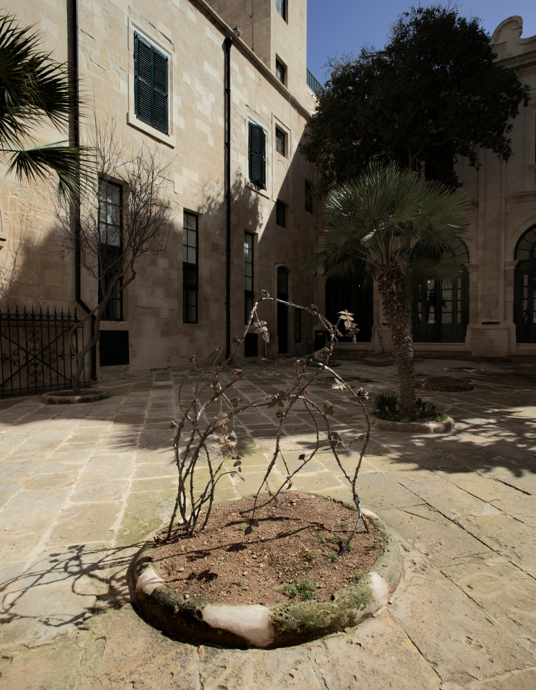 Installation view, Jean-Marie Appriou, The Briar Rose (rosa x centifolia), Malta Bienale, Malta, 2024