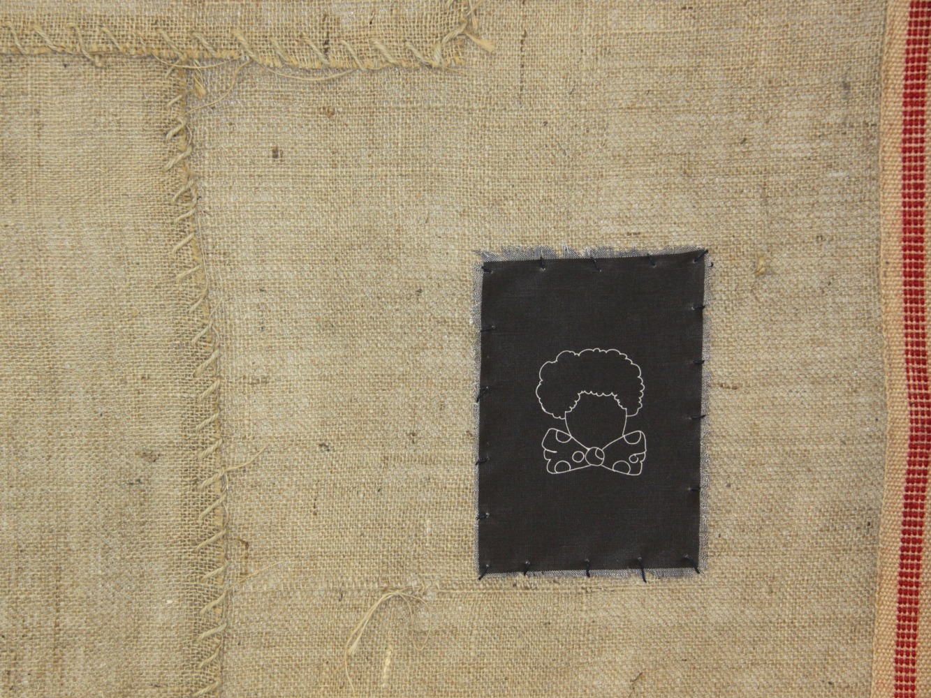 Installation view of Ugo Rondinone brick wall paintings exhibition