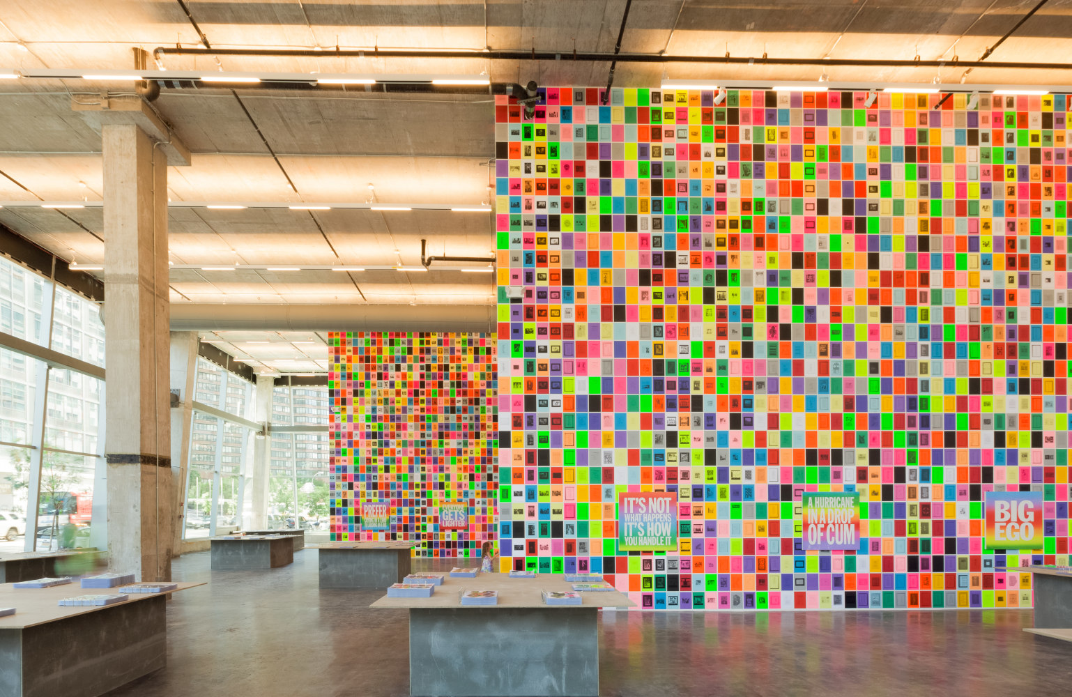 Installation view of works by John Giorno