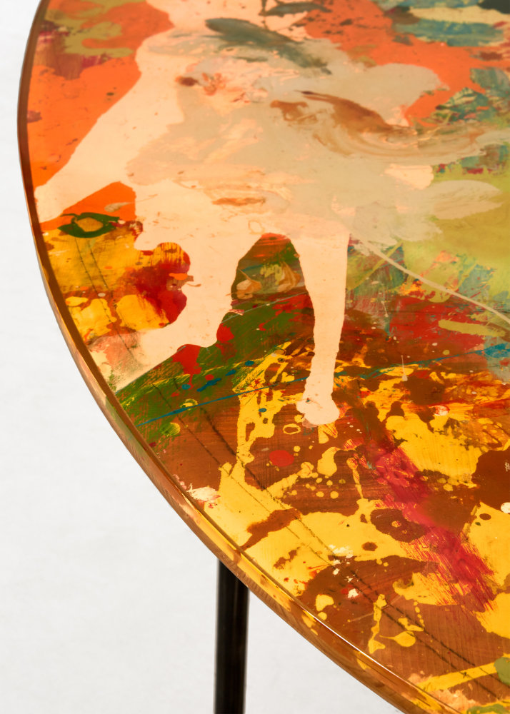 FRANZ WEST

Working Table in Aspic (Arbeitstisch in Aspik)
2012
Epoxy, wood, paint, steel
75 x 236.5 x 135 cm / 29 1/2 x 93 1/8 x 53 1/8 in
WEST 60117