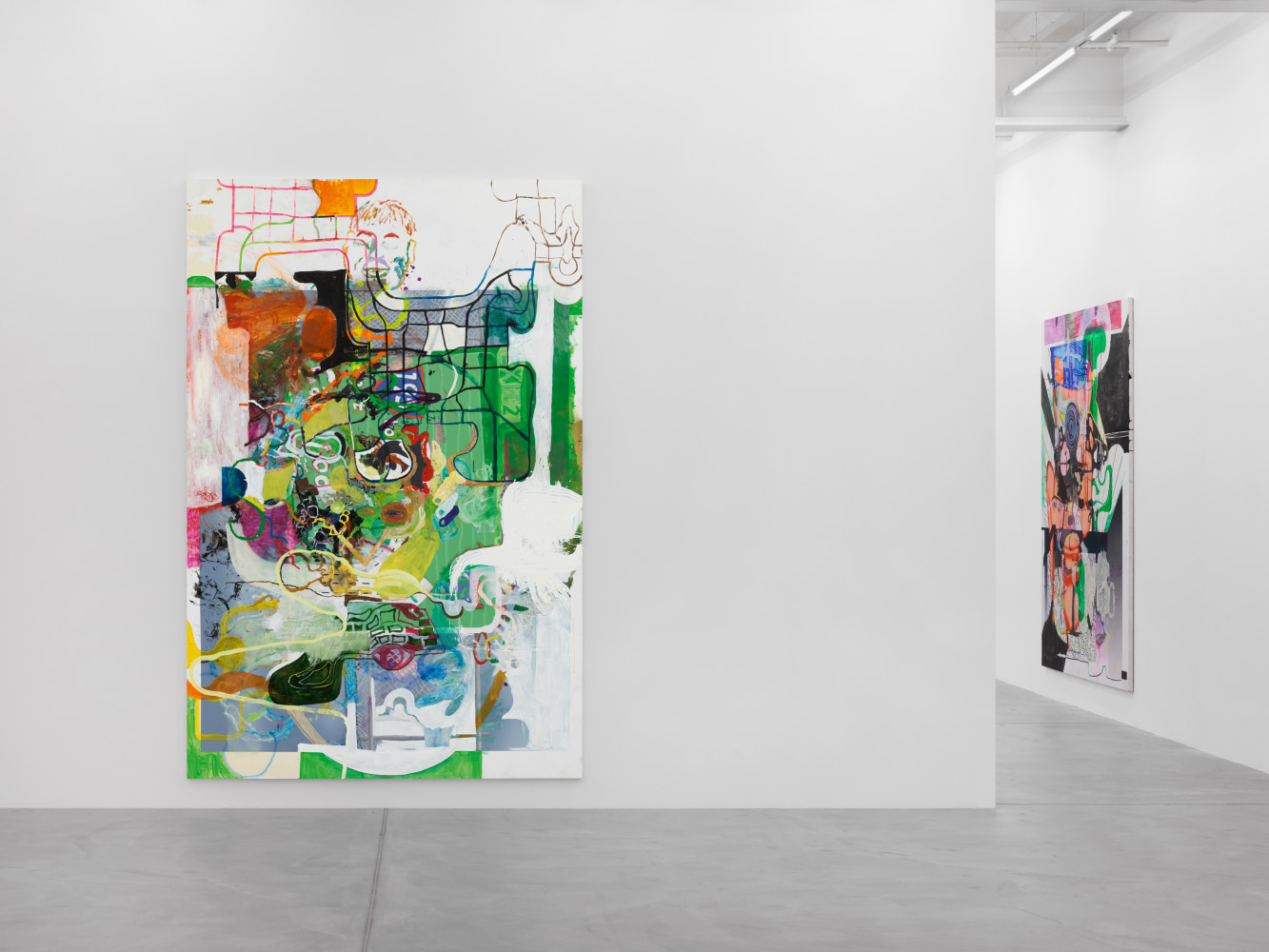 Installation view of Michael Williams paintings exhibition