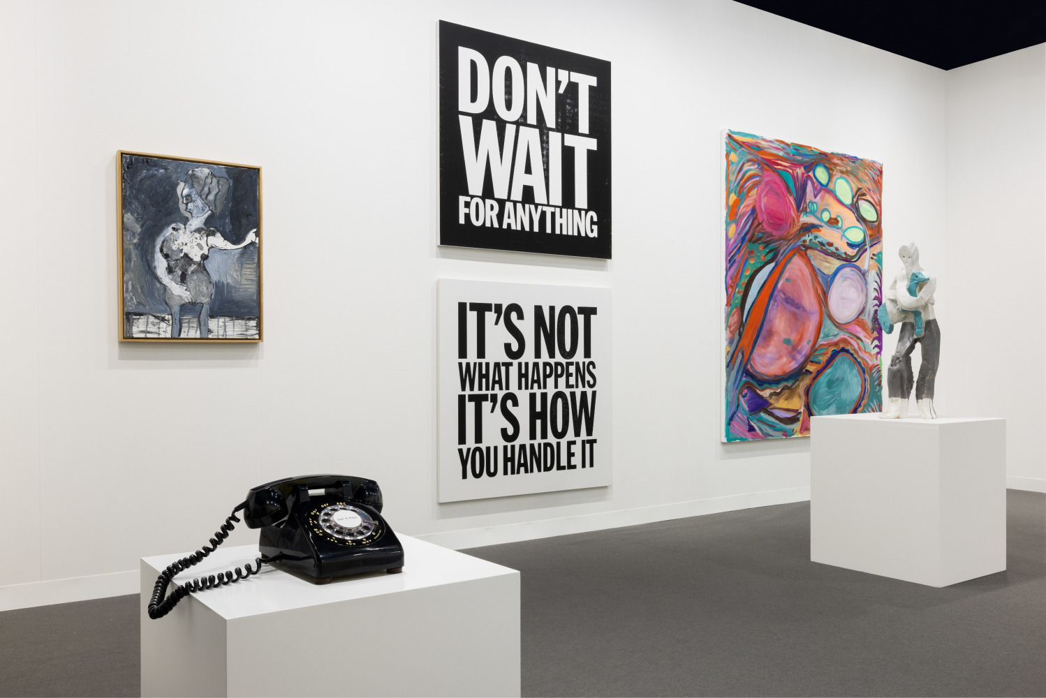 installation view of works by various artists