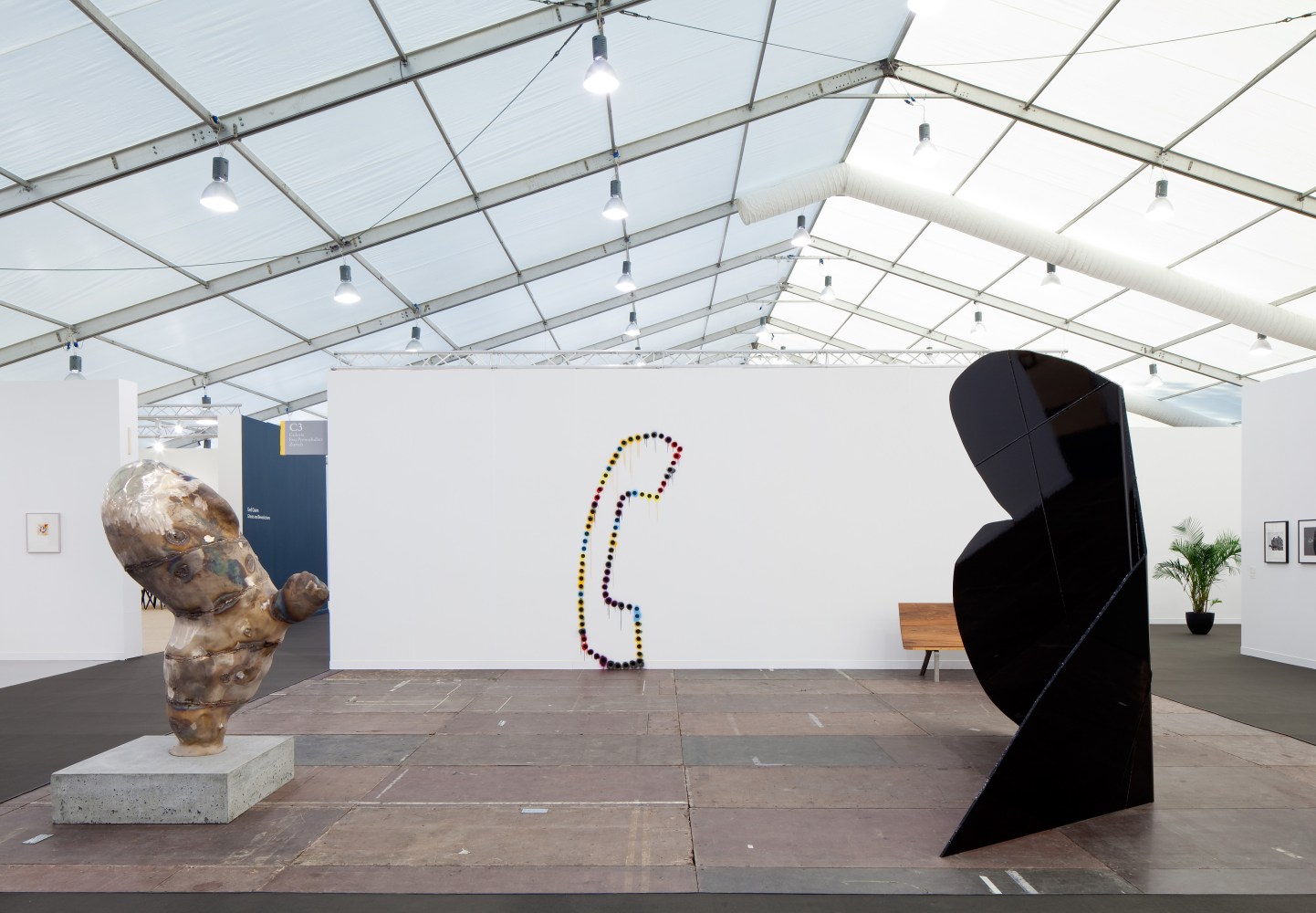 Installation view of sculptures by Mark Handforth